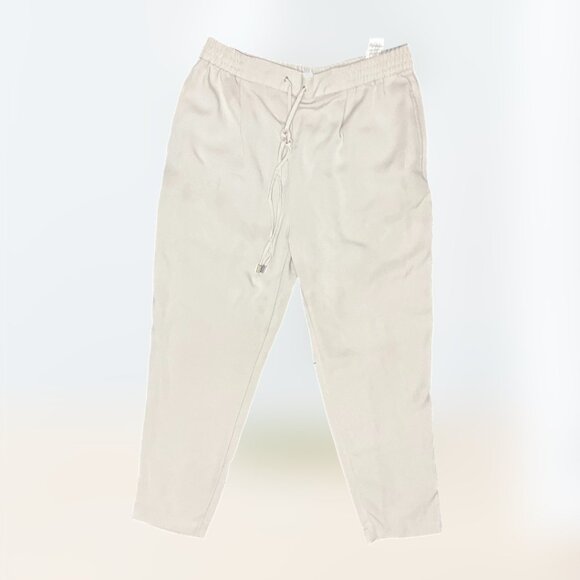 Minimalist Zara Sheer Creme Pants Women's Size M - Picture 1 of 3